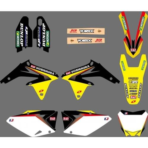 NEW TEAM BACKGROUND DECALS STICKERS Graphics FOR Suzuki RMZ450 RM-Z 450 RMZ 450 2008 2009 2010 2011 2012 2013 2014