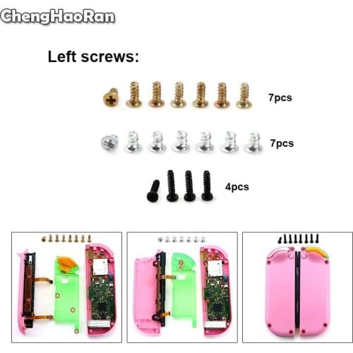 ChengHaoRan Cross Screws For Nintend Switch NS NX Joy Con Replacement L R + Screws For Switch Full screw set