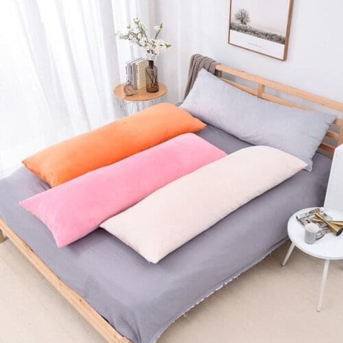 Simple Solid Color Velvet Long Pillowcase Super Soft Autumn Winter Plush Body Pillow Cover 50x70/50x100/50x120/50x137/50x152cm