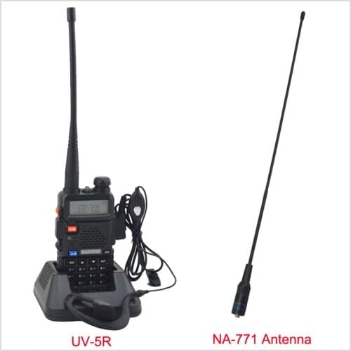 Baofeng radio dualband UV-5R walkie talkie radio 136-174/400-520MHz two way radio with free earpiece & Free NA-771 Antenna