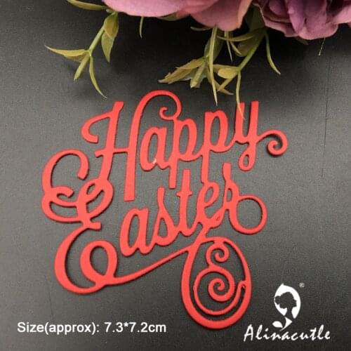 Die Cut Metal die Cutting die Happy Easter Spring DIY Scrapbooking Paper Craft Card Art Cutter Alinacraft