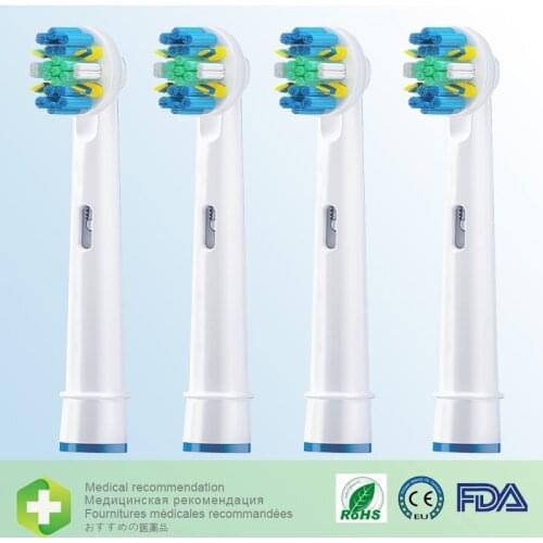 4pcs Replacement Toothbrush Head for BRAUN & Oral-B DuPont Tynex Soft Bristles Head EB-25P