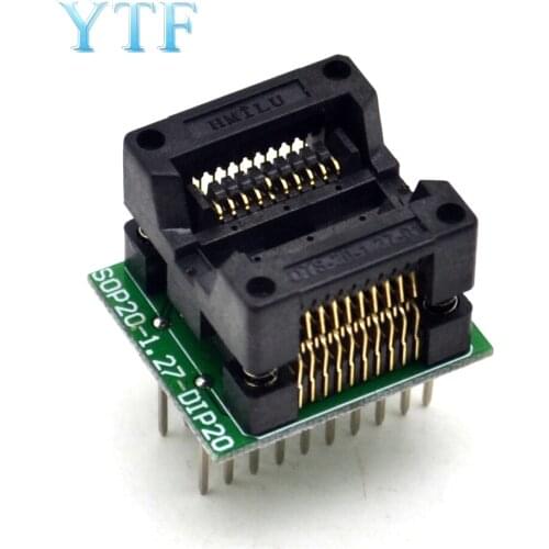 SOP20 + 5 1.27 Wide Body SOP8 Adapter Socket To DIP20 Top Quality Chip Programmer