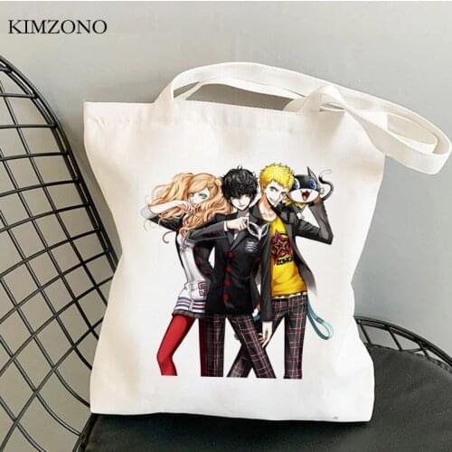 Persona 5 shopping bag handbag bolsa shopper jute bag canvas tote bag reciclaje sacola grab