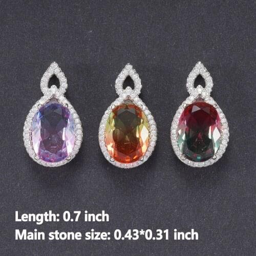 TKJ Fashion Necklace Pendant Bulk Gemstone Pendant Used in Jewelry Making Silver 925 Necklace Gemstone Natural Tourmaline