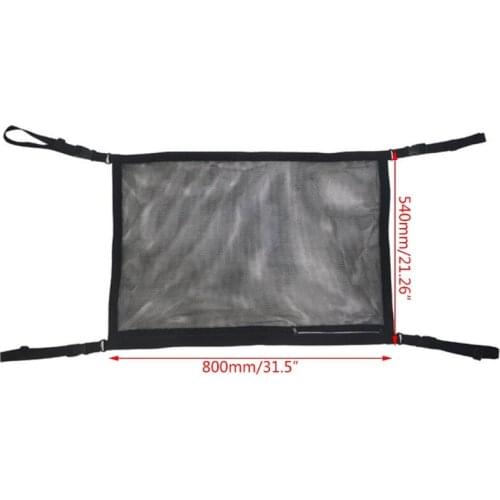 SUV Ceiling Cargo Net Pocket Car Roof Long Trip Storage Bag Tent Putting Quilt Children Sundries Interior Accessories