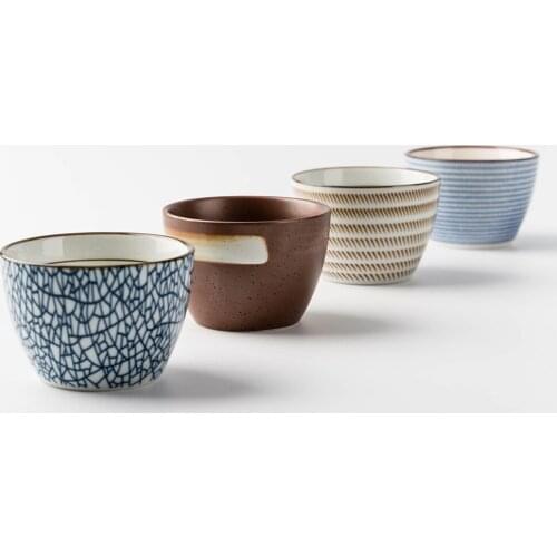 150ml Japanese Ceramic Coffee Mug Retro Style Tea Cup Hand-painted Underglaze Color Home Office Teacups