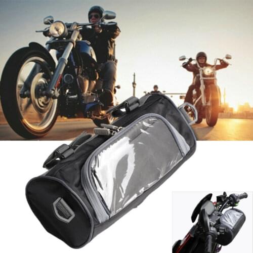 2.5L Waterproof Windshield Bag Motorcycle Front Handlebar Fork Storage Container Electric Car Black