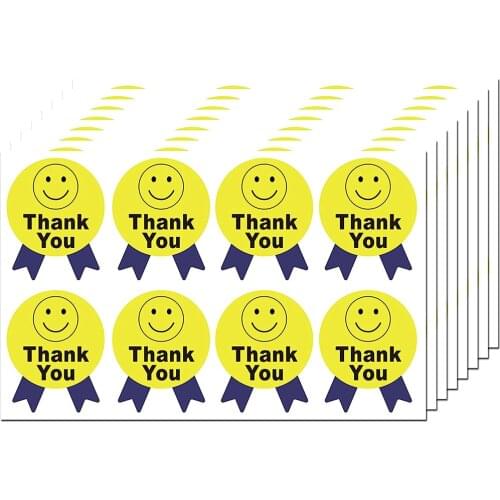 2 Inch Medal Yellow Smiley Happy Face Thank You Stickers Teacher Reward Circle For Kids Smiley Stickers 320 Round Happy Face
