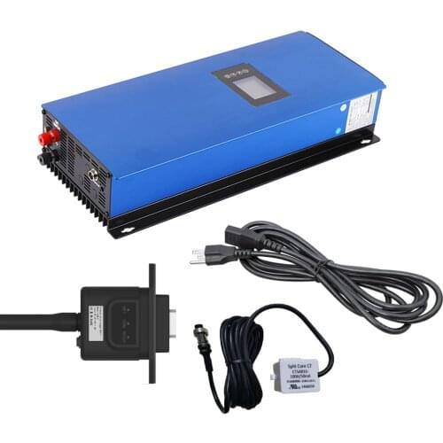 2000W MPPT pure sine wave Solar Grid Tie Inverter With internal limiter,battery discharge mode DC45-90V to AC230V