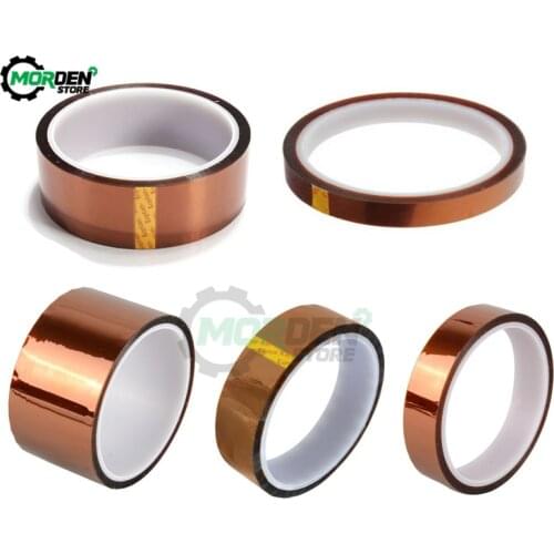 5 6 8 10 12 15 20 25 30 40 50mm Tape Roll Gold 100ft Heat Resistant Adhesive Polyimide Insulation Thermal Tape For BGA