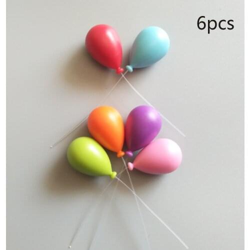 6pcs Portable Balloon Shape Cute Crafts Accessories Mini Note Decoration Fridge Magnet Home Whiteboard Message Holder ABS