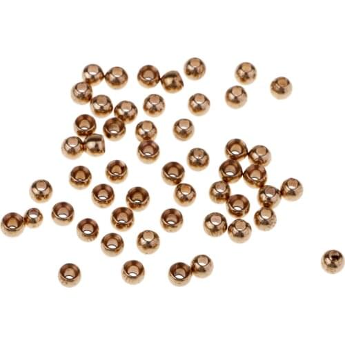 Lot 50/100Pcs Fly Tying Beads Brass Fly Fishing Nymph Head Ball Beads, - for Flies DIY, Lure Making