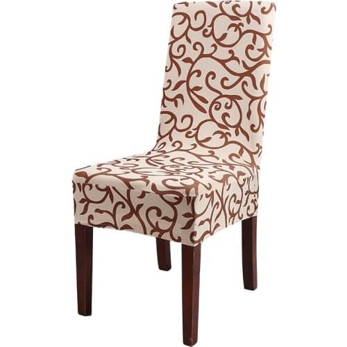 Stretch Chair Cover Dining Chair Set Simple Printed One-piece Short Home Hotel Computer Dining Table Chair Cover50