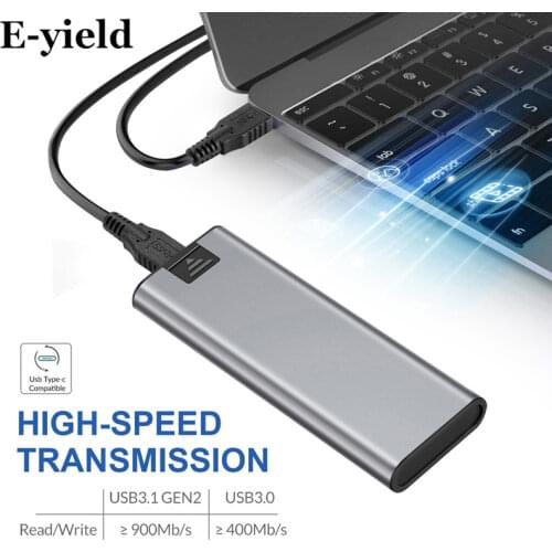 PCIE M.2 NVME/NGFF USB SSD Enclosure M Key Type C USB 3.1 SSD Case Aluminum 10Gbps External Box Solid disk external