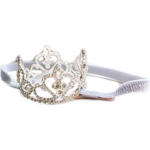 J60B Baby Kids Girls Princess Rhinestone Crown Headband Newborn Tiara Photography Props Accessories