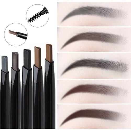 2pcs Eyebrow Pencil Waterproof Natural Eye Brow Enhancers Marker Cosmetics Double Head Long Lasting Tint Eyebrows Makeup Pencils