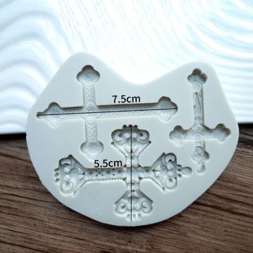 Cross Shaped Mould Silicone Mold Fondant Cake Decorating Tool Gumpaste Sugarcraft Chocolate Forms Bakeware