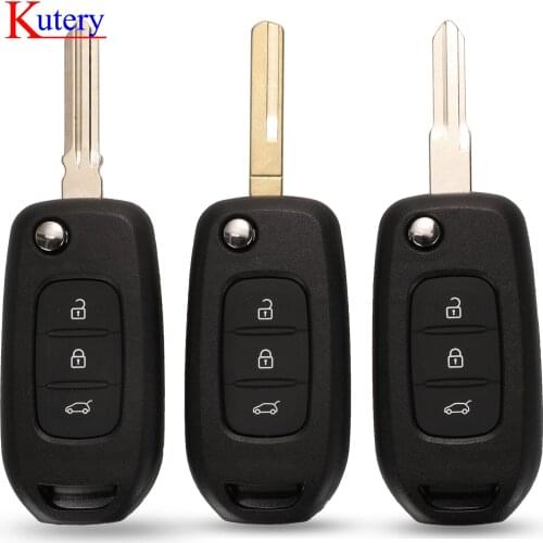 Kutery 3 Buttons Flip Remote Key for Renault Kadjar Captur Megane 3 Symbo Hu138te VAC102 hu56r blade