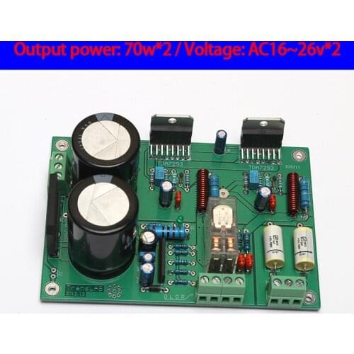 KYYSLB 70w*2 AC16~26v*2 TDA7293 Enthusiast Dual-channel Field Tube Amplifier Board with Power Protection Amplifier Board