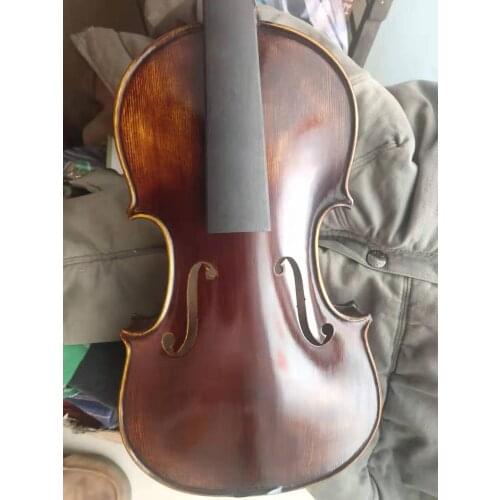 Master 4/4 violin Solid European tone flamed maple back spruce top unfinished