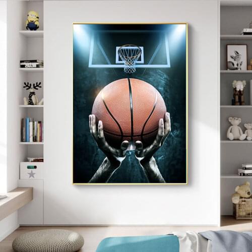 Basketball Shooting Motivational Wall Art Canvas Poster and Print Painting Minimalist Decoration Pictures Modern Home Decor