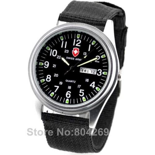 Men Cool Calendar Watches Nylon Fabric Canvas Men Sports Watch Students Dress Hours Wristwatch