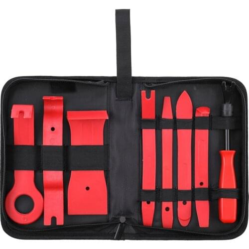 8pcs Interior Tool Kit Hard Plastic Pry Door Clip Radio Panel Car Removal Tool Trim Audio Dashboard Disassembly Repair Tools