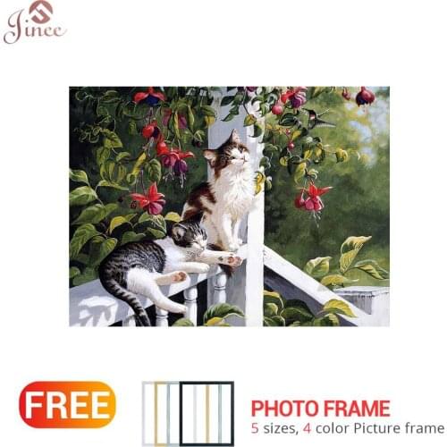 Wall stickers 5D DIY Diamond Painting Lazy Cat Embroidery Patterns Cross Stitch 2019 Needlework Diamond Rhinestone