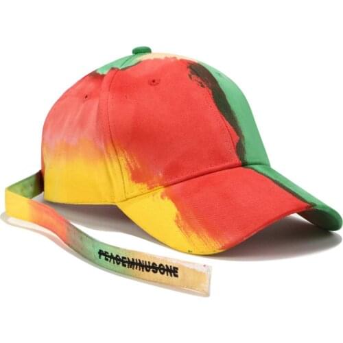 NIANKA009 New spring women graffiti print baseball cap Adult men hip hop snapbacks hat gorros with long belt tails