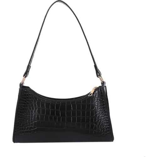 2021 New Fashion Alligator Leather Baguette Bag Lady Shoulder Messenger Bags Women Leather Handbags Crossbody Totes