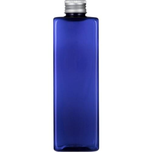 Wholesale 500ml blue black square aluminum cap empty cosmetic plastic bottles containers Liquid soap Shower Gel shampoo bottle