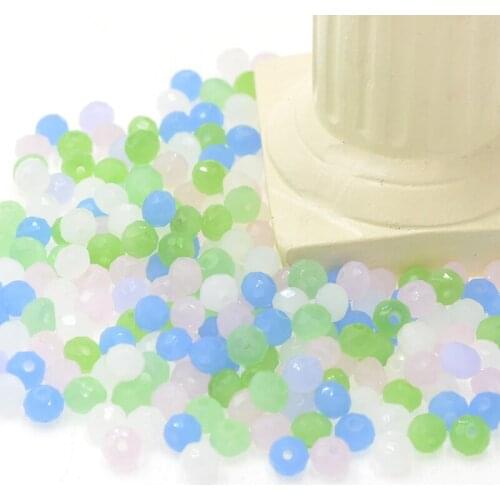 Cream Jades Multicolor 4/6mm AAA Upscale Beads Rondelle Shape Jewelry Findings Earring Glass Quartz Charms Bracelet Accessories