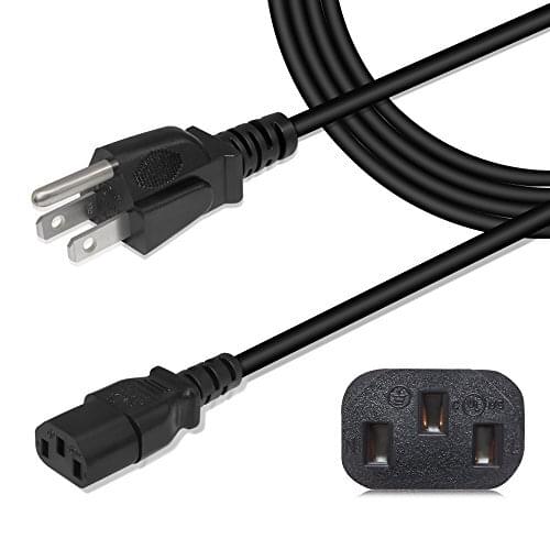 US Plug 1.5M/5FT 3 PIN Cord Power Cable Lead For Laptop PC Adapter Computer Monitors TVS Projectors Printers and More