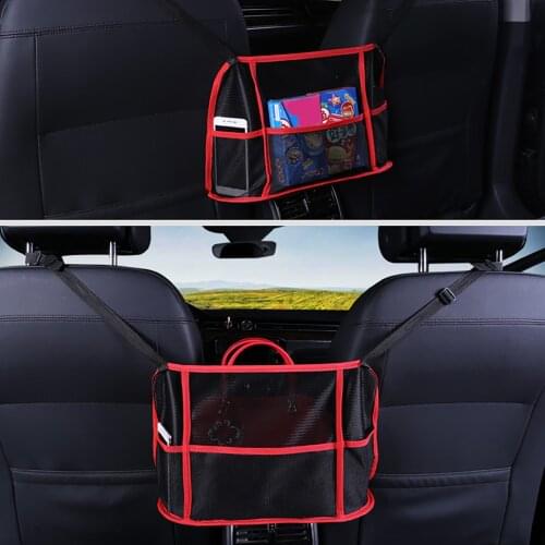 Car Storage Bag Storage Mesh Organizer Big Capacity Car Storage Bag Car Inner Net Pocket Handbag Holder Barrier Car Mesh Bag