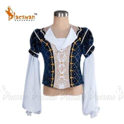 Professional Ballet Tunic Velvet Outwear Coat Chiffon Sleeves BT796 Prince Navy Ballet top Professional Ballet Jacket Costume
