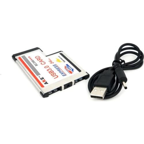 USB3.0 to Expresscard Express Card Adapter 5Gbps Dual 2 Ports HUB PCI 54mm Slot ExpressCard For Laptop Notebook