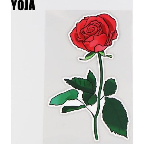 YOJA 10.9X17.6CM Beautiful Flower Waterproof Decoration Vinyl Color Decal Car Sticker 19A-0243