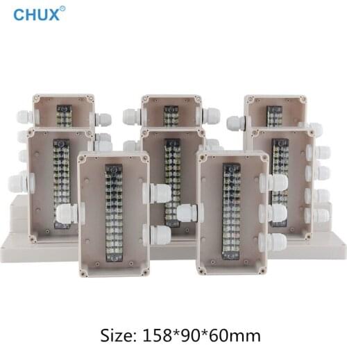 Waterproof Electrical Outdoor Junction Box with terminal 158*90*60mm Sealed Switch Plastic Enclosure Case Electrical Box