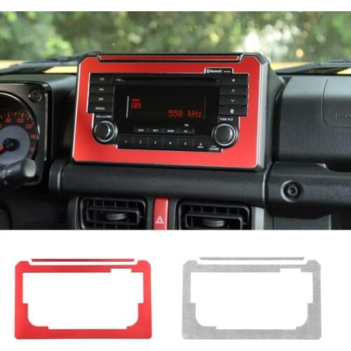 YCCPAUTO 2Pcs/Lot Aluminium Alloy CD Screen Decoration Sticker For Suzuki Jimny 2019 Accessories Car Interior Decoration
