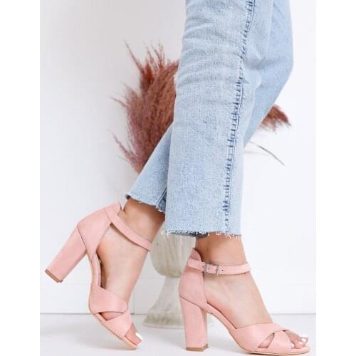 The Jany-Heeled Powder Suede Shoes