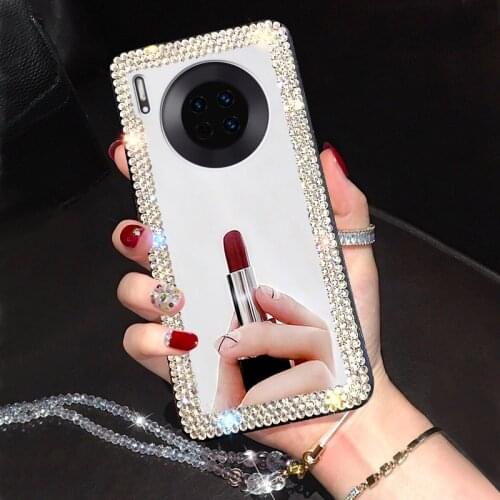Mirror Diamond Case for Huawei Honor 20 10 Lite 10i 9X 8X 8C 8S 7C 7A P40 P30 P20 Mate 30 20 10 Lite Pro View 30 P Smart Z Cover