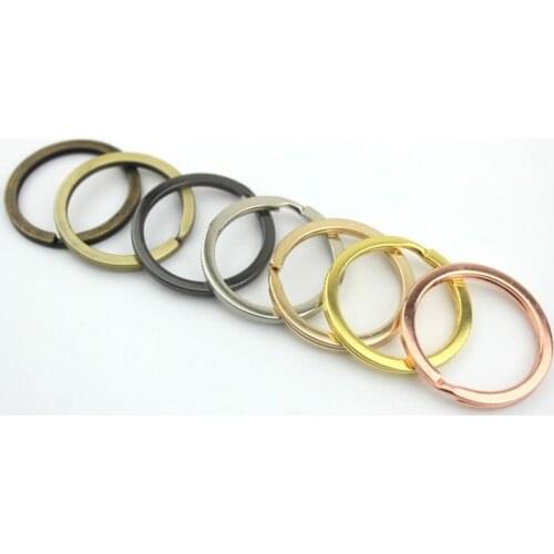 10pcs Metal Split Rings Double Loop Keyring 30mm Keychain Keys Holder DIY Leather Craft Hardware More Color