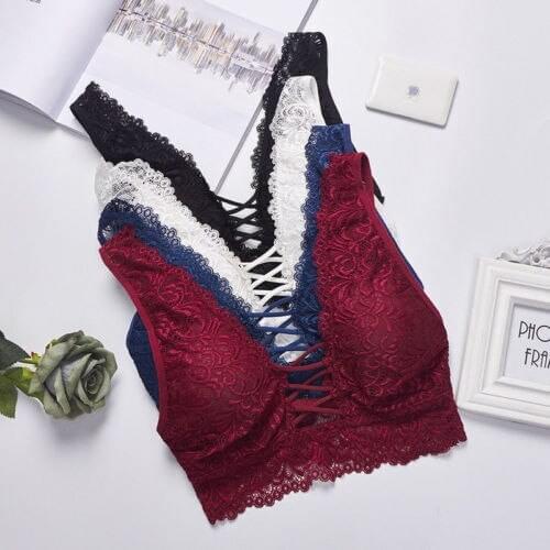 2019 Women Sexy Intimates Lace Push-up Bra Padded Vest Bralette Crop Tops Underwear