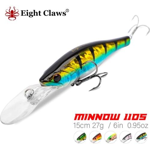 EIGHT CLAWS 150F Floating Minnow Plastic Hard Fishing Lure Jerkbait 150mm 27g Long Shot Crankbait Wobbler Pesca Isca Swimbait