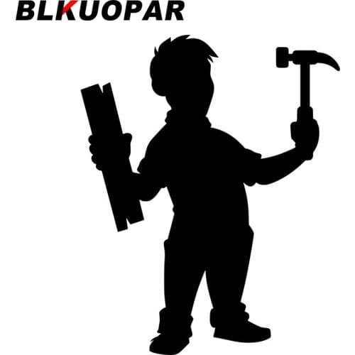 BLKUOPAR for Work Builder Suit Worker Car Stickers Fashionable Decals Occlusion Scratch Car Accessories Surfboard Waterproof