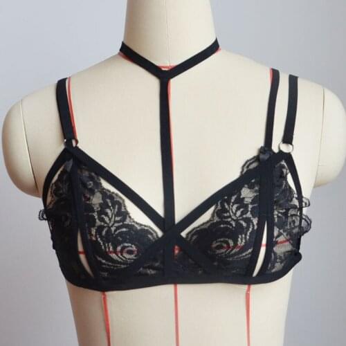 Cage bra Fetish Wear Cage Bra Womens Sexy Bondage Lingerie Live show decorations Cupless Body Harness Goth Crop Top Underwear