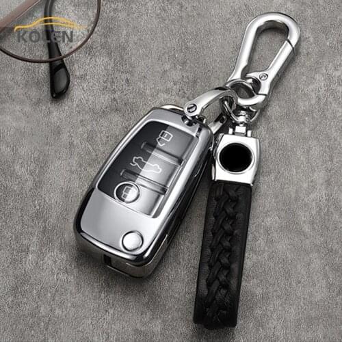 TPU + PC Car Remote Key Case Cover Shell For Audi A1 A3 A4 A5 A6 A7 A8 Q2 Q3 Q5 Q7 C4 C5 C6 C7 TT B6 B7 B8 8P 8V 8L Accessories