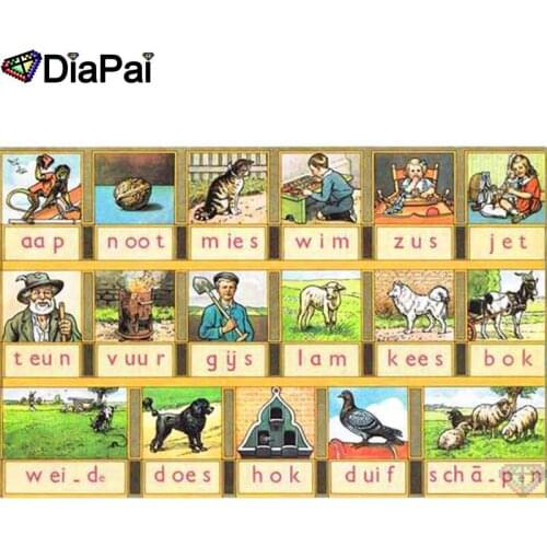 DIAPAI Diamond Painting 5D DIY 100% Full Square/Round Drill "Monkey cat dog" Diamond Embroidery Cross Stitch 3D Decor A24511