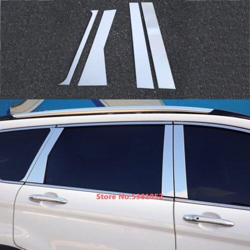 For Great Wall Haval H6 Sports 2019 2020 2021 Stainless Steel Window B-pillars Center Pillar Cover Trim Protection Sticker